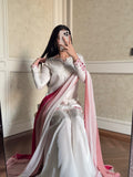 New Designer Party Wear Look Pure Natural Crep Silk Top & Plazzo With Dupatta set
