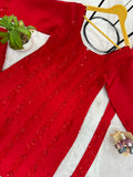 NEW  3 PIECES KURTI PLAZZO & DUPATTA WITH ORIGINAL BEADS CUT DANA WORK