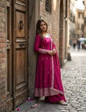 Pure Cinon Silk With Embroidery 5mm Sequences Work Beautiful Anarkali Salwar Kameez