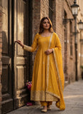 Pure Cinon Silk With Embroidery 5mm Sequences Work Beautiful Anarkali Salwar Kameez
