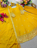 Pure Cinon Silk With Embroidery 5mm Sequences Work Beautiful Anarkali Salwar Kameez