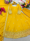 Pure Cinon Silk With Embroidery 5mm Sequences Work Beautiful Anarkali Salwar Kameez