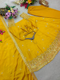 Pure Cinon Silk With Embroidery 5mm Sequences Work Beautiful Anarkali Salwar Kameez