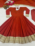 New Designer Heavy NC Vichitra With 5mm Sequence And Embroidery Work Anarkali Suit Salwar Kameez