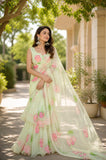 Soft Georgette with Digital Print Beautiful Lehenga Saree Style