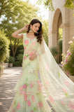 Soft Georgette with Digital Print Beautiful Lehenga Saree Style