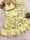 Soft Georgette with Digital Print Beautiful Lehenga Saree Style