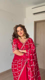 Fendy Silk with Intricate Thread With Sequence Work Beautiful Saree