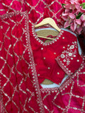 Fendy Silk with Intricate Thread With Sequence Work Beautiful Saree