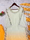 WEDDING SEASON WEAR BEAUTIFUL BEADS WITH REAL MIRROR EMBROIDERED TOP PANT WITH DUPATTA