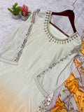 WEDDING SEASON WEAR BEAUTIFUL BEADS WITH REAL MIRROR EMBROIDERED TOP PANT WITH DUPATTA