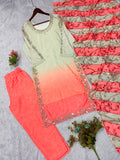 WEDDING SEASON WEAR BEAUTIFUL BEADS WITH REAL MIRROR EMBROIDERED TOP PANT WITH DUPATTA