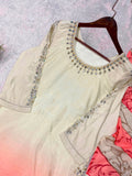 WEDDING SEASON WEAR BEAUTIFUL BEADS WITH REAL MIRROR EMBROIDERED TOP PANT WITH DUPATTA