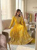 Pure Fox Georgette With Embroidery 5mm Sequences Work Anarkali Salwar Kameez