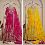 Pure Fox Georgette With Embroidery 5mm Sequences Work Anarkali Salwar Kameez