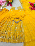 Pure Fox Georgette With Embroidery 5mm Sequences Work Anarkali Salwar Kameez