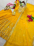 Pure Fox Georgette With Embroidery 5mm Sequences Work Anarkali Salwar Kameez