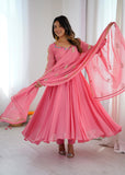 Faux Georgette With Embroidery Sequence work Beautiful Salwar Kameez