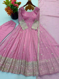 Fully Stitched & Ready to Wear Crunchy Silk With Embroidered Sequence work Salwar Kameez