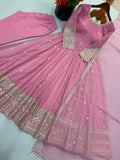 Fully Stitched & Ready to Wear Crunchy Silk With Embroidered Sequence work Salwar Kameez