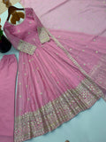 Fully Stitched & Ready to Wear Crunchy Silk With Embroidered Sequence work Salwar Kameez