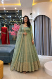 Fully Stitched & Ready to Wear Crunchy Silk With Embroidered Sequence work Salwar Kameez