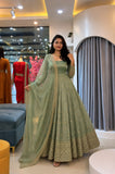 Fully Stitched & Ready to Wear Crunchy Silk With Embroidered Sequence work Salwar Kameez