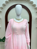 Faux Georgette with Soft Micro Inner Lining & Hand Work With Padded Beautiful Salwar Kameez