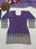 Heavy Crunchy Silk Material With 3mm Sequence Embroidery Work Salwar Kameez