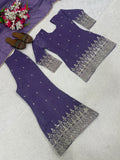 Heavy Crunchy Silk Material With 3mm Sequence Embroidery Work Salwar Kameez