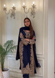 New Designer Party Wear Look Pure Heavy Faux Georgette Top Plazzo & Dupatta Set