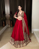 Chinon Fabric with Coding with Sequence work Fully Stitched Lehenga Choli