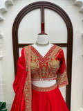 Chinon Fabric with Coding with Sequence work Fully Stitched Lehenga Choli