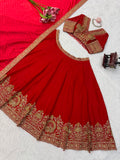 Chinon Fabric with Coding with Sequence work Fully Stitched Lehenga Choli