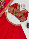 Chinon Fabric with Coding with Sequence work Fully Stitched Lehenga Choli