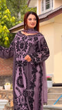Heavy Faux Georgette With Chain Stitch Embroidery Sequence Work Salwar Kameez