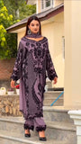 Heavy Faux Georgette With Chain Stitch Embroidery Sequence Work Salwar Kameez