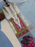 New Designer Party Wear Look Pure Roman Silk Top & Bottom With Dupatta set