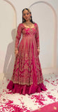 Simmer Silk with Heavy Embroidery Sequence Work With Sleeves Beautiful Top Lehenga Dupatta Set