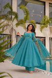 NEW FANCY EMBROIDERY SEQUENCE WITH CODING WORK ANARKALI GOWN-PENT WITH DUPATTA