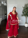Fully Stitched & Ready to Wear Fox Georgette with Embroidery Sequence Work Salwar Kameez