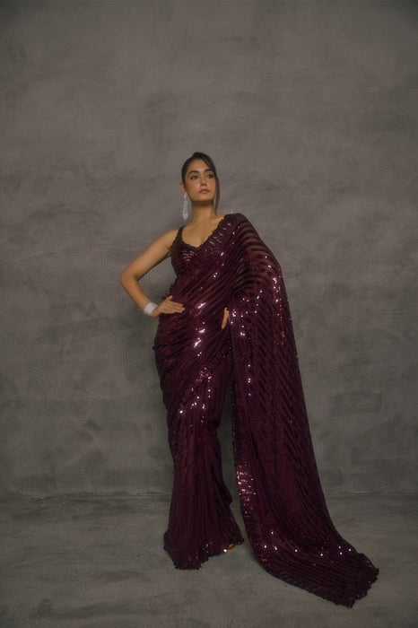 5MM SEQUINS & MULTY EMBROIDERY WORK BEAUTIFUL SAREE