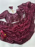 5MM SEQUINS & MULTY EMBROIDERY WORK BEAUTIFUL SAREE