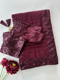 5MM SEQUINS & MULTY EMBROIDERY WORK BEAUTIFUL SAREE
