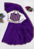 Beautiful Heavy Crep Silk Designer Saree With Embroidery