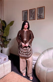 New Designer Party Wear Look Roman Silk & Farshi Palazzo Set