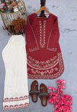 New Designer Party Wear Look Roman Silk & Farshi Palazzo Set