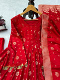 Satin silk with Weaving with fancy coin lace Salwar Kameez