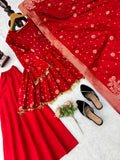 Satin silk with Weaving with fancy coin lace Salwar Kameez