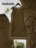 WEDDING AND RAKHI WEAR BEAUTIFUL SEQUENCE EMBROIDERED WORKED TOP SALWAAR WITH DUPATTA